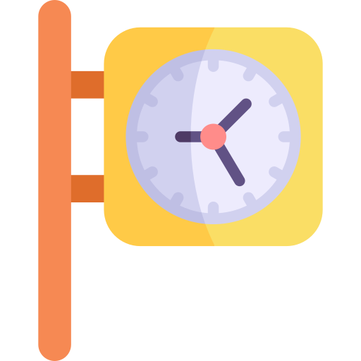 Clock Kawaii Flat icon