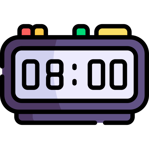 Digital clock Kawaii Lineal color icon