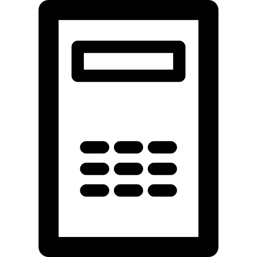 Calculator Basic Rounded Lineal icon