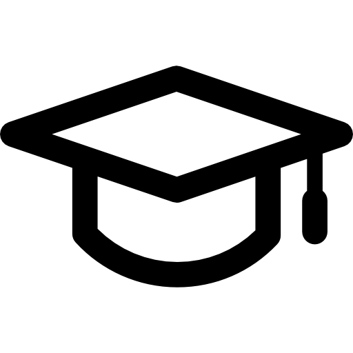 Mortarboard Basic Rounded Lineal icon