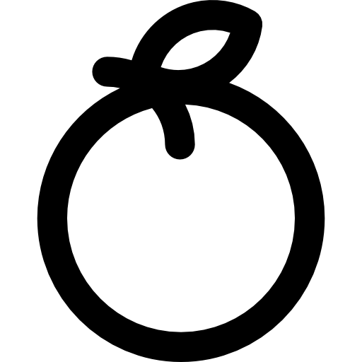 pomarańczowy Basic Rounded Lineal ikona