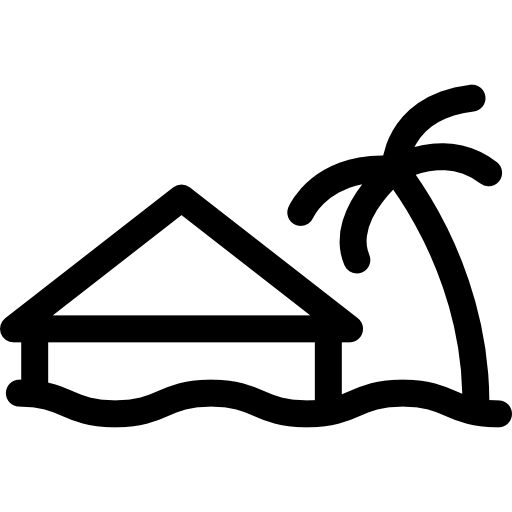 island house Basic Rounded Lineal Ícone