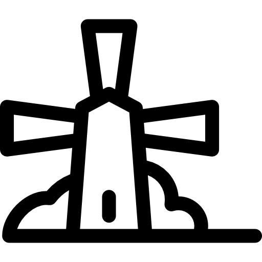 mulino a vento Basic Rounded Lineal icona