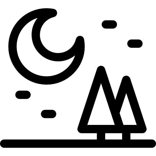 Night Basic Rounded Lineal icon