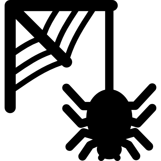 telaraña y araña  icono
