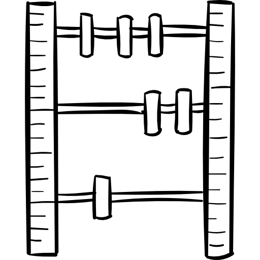 Abacus Hand Drawn Black icon