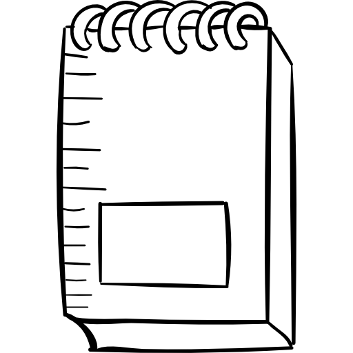notitieboekje Hand Drawn Black icoon