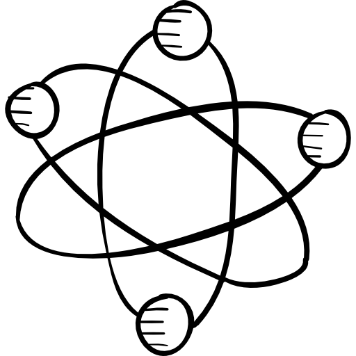 wetenschap Hand Drawn Black icoon