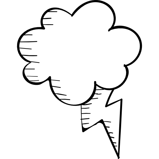 tormenta Hand Drawn Black icono