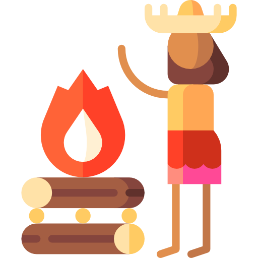 lagerfeuer Puppet Characters Flat icon
