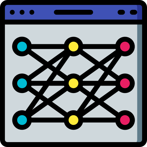 réseau Basic Miscellany Lineal Color Icône