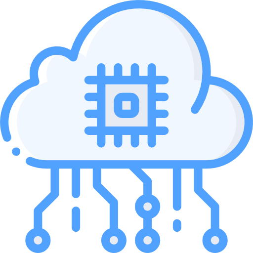 cloud computing Basic Miscellany Blue icona