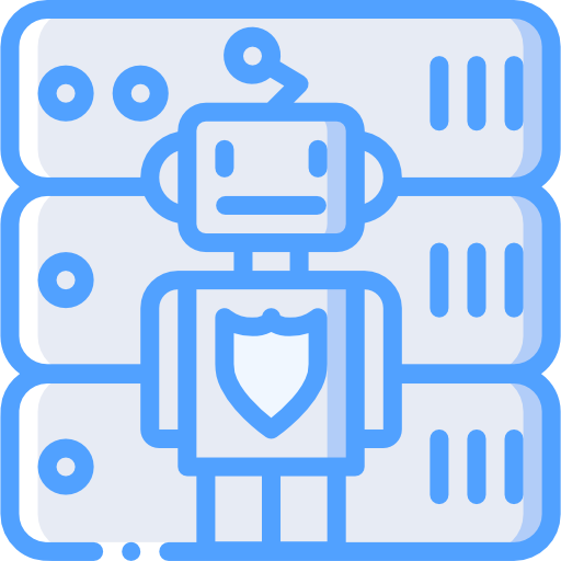 Secure data Basic Miscellany Blue icon