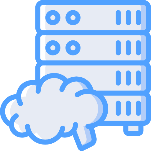 Servers Basic Miscellany Blue icon