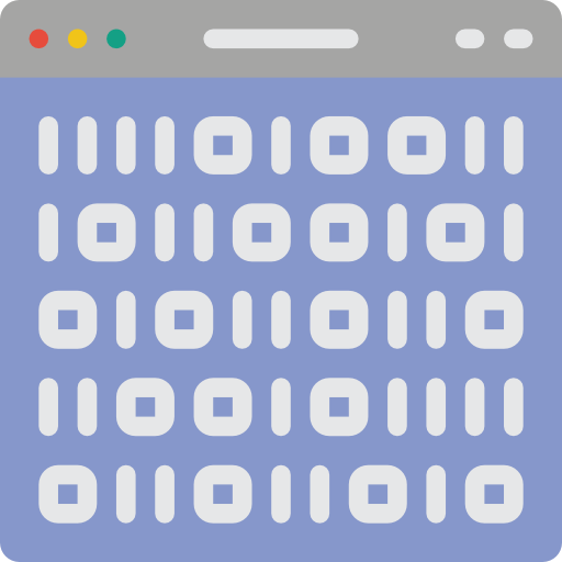 binaire code Basic Miscellany Flat icoon