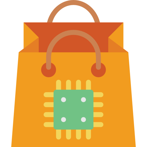 Shopping bag Basic Miscellany Flat icon