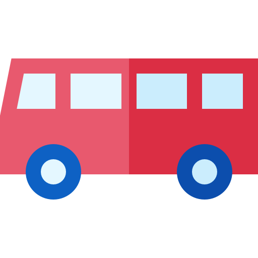バス Basic Straight Flat icon