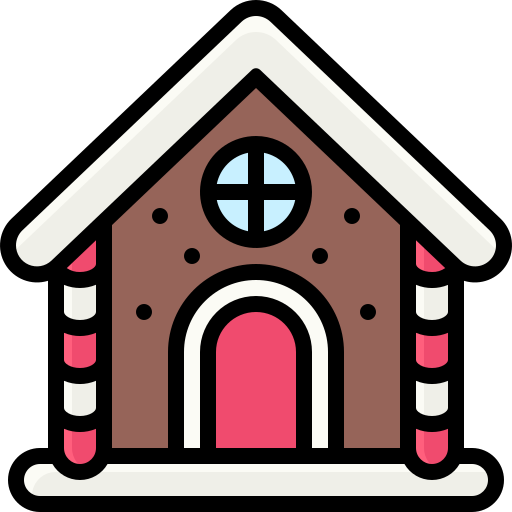domek z piernika Generic Outline Color ikona