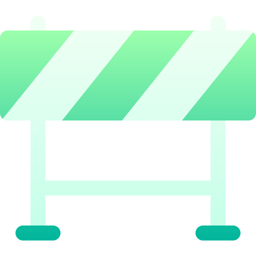 Traffic barrier Basic Gradient Gradient icon