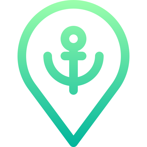 Anchor Basic Gradient Lineal color icon