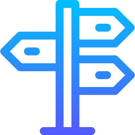 Signpost Basic Gradient Lineal color icon