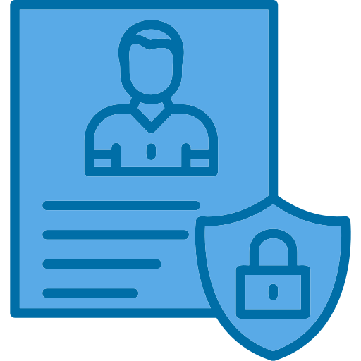 Privacy Policy Generic Blue icon