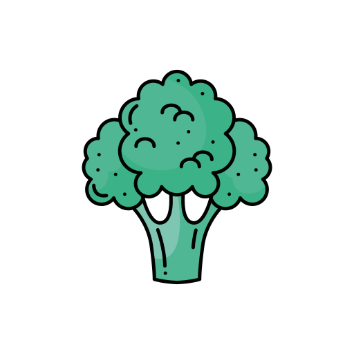 broccoli Generic Thin Outline Color icoon