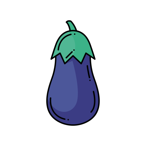 Eggplant Generic Thin Outline Color icon