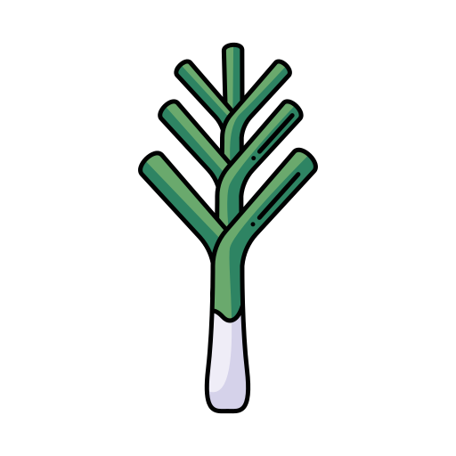 Leek Generic Thin Outline Color icon