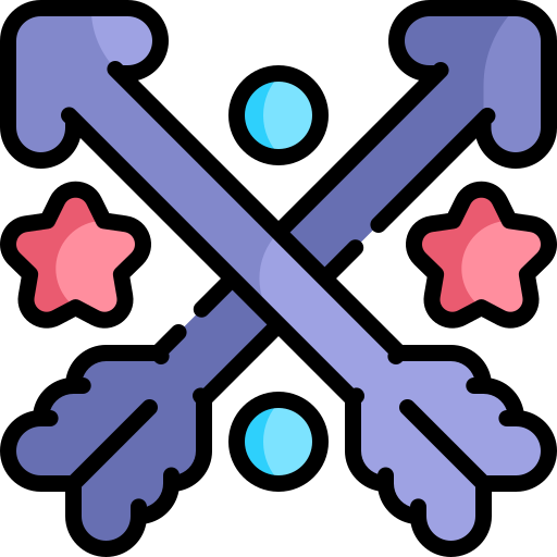 Arrows Kawaii Lineal color icon