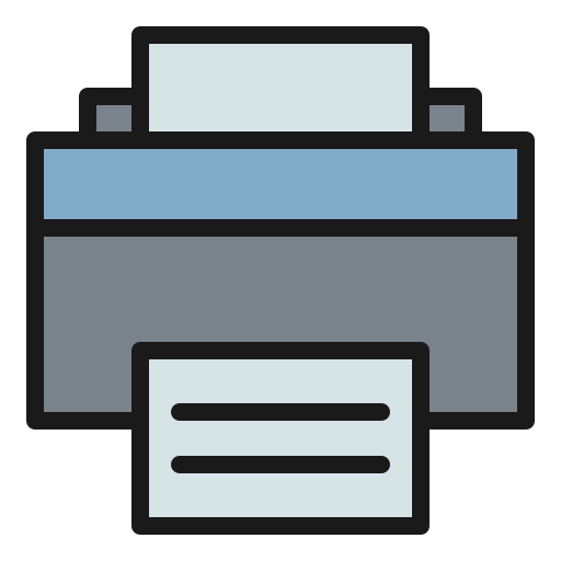 인쇄기 Generic Outline Color icon