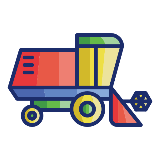 Combine harvester Generic Outline Color icon