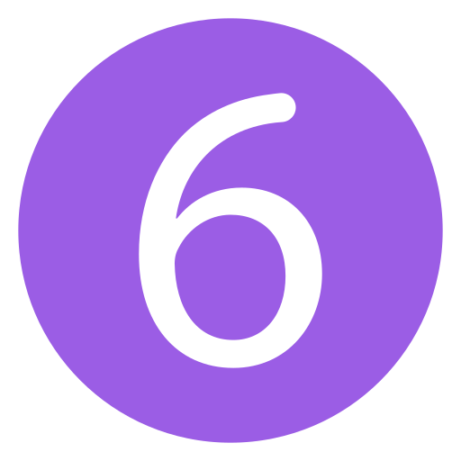 Number 6 Generic Mixed icon