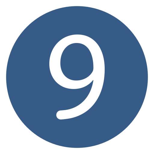 número 9 Generic Mixed icono