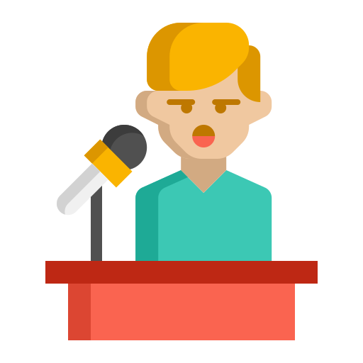 public speaking Generic Flat icono