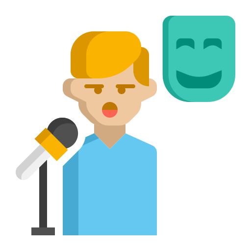 Stand Up Comedy Generic Flat icon