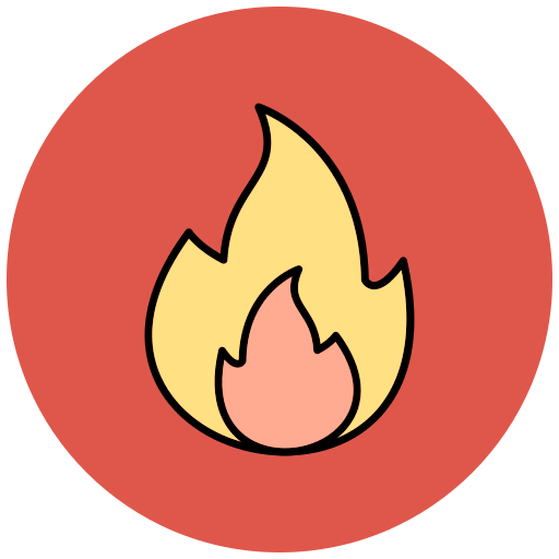 fiamma di fuoco Generic Outline Color icona