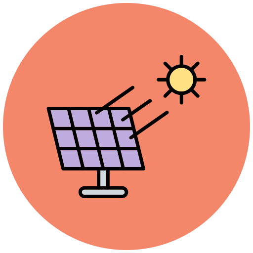 pannello solare Generic Outline Color icona