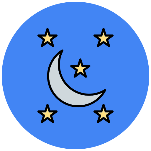 夜 Generic Outline Color icon