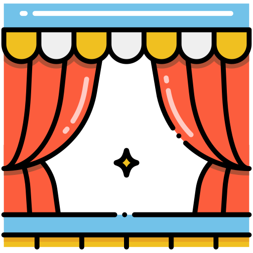 Stage curtains Generic Outline Color icon