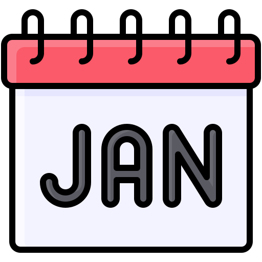 januari Generic Outline Color icoon