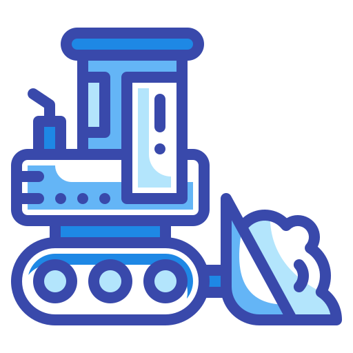 bulldozer Generic Blue icon