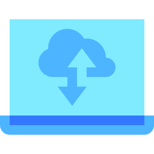 cloud computing Basic Sheer Flat icona