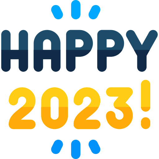 Happy 2023 Basic Rounded Flat icon