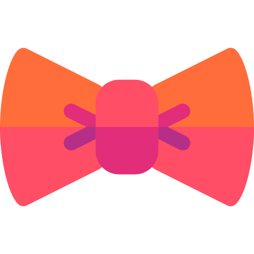 corbata de moño Basic Rounded Flat icono