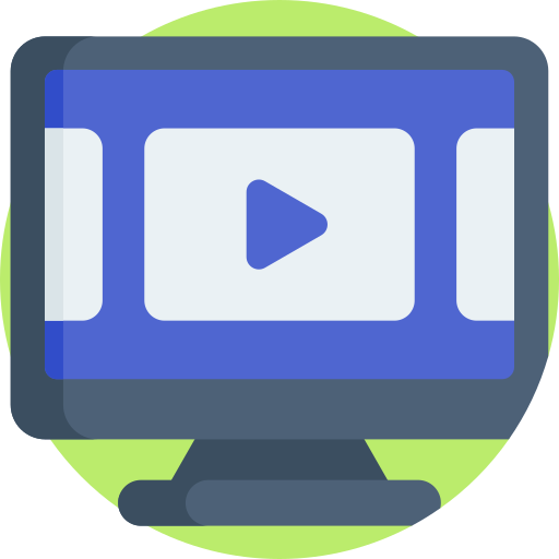 onlinevideo Detailed Flat Circular Flat icoon