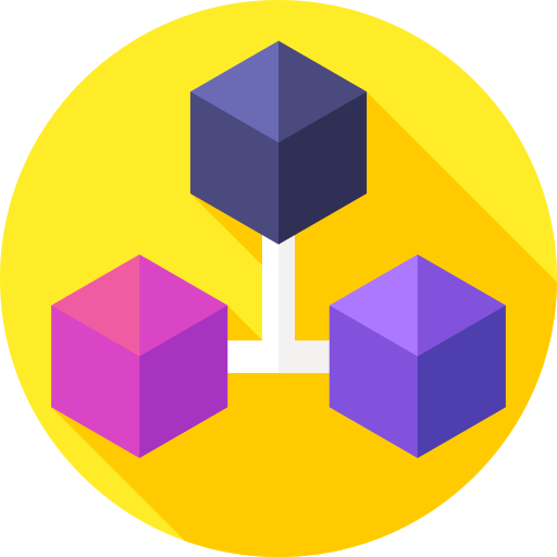 Blockchain Flat Circular Flat icon