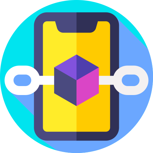 blockchain Flat Circular Flat icoon