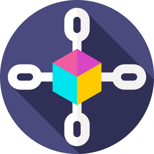 blockchain Flat Circular Flat icon