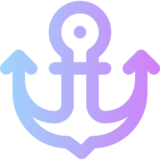 Anchor Super Basic Rounded Gradient icon